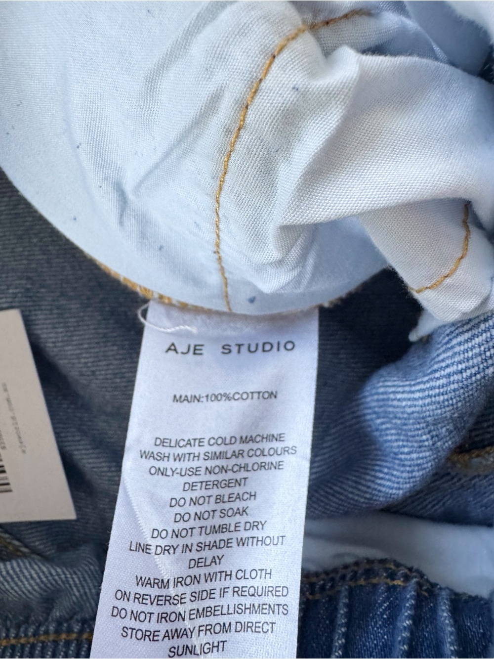 Aje Studio Sunray Denim Jeans in Blu Wash | US 2 NWT - Picture 11 of 13